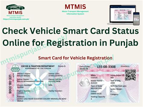 e smart card punjab|Punjab vehicle smart card status check online.